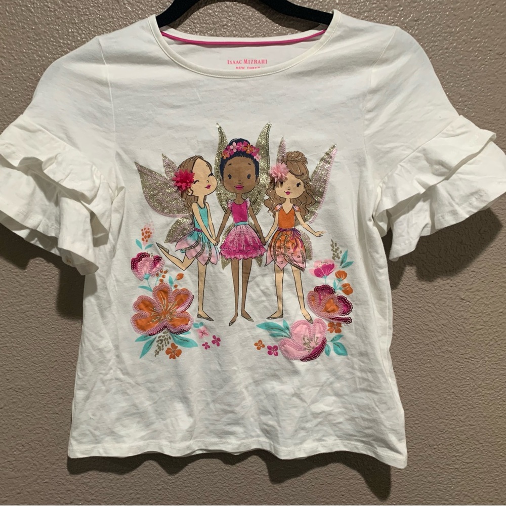white ruffle sleeved fairy top
